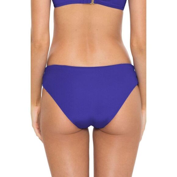 Becca by Rebecca Virtue Womens Bikini Bottom XS Purple Twist Detail Classic - Picture 1 of 6